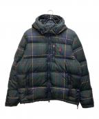POLO RALPH LAURENポロ・ラルフローレン）の古着「ブラックウォッチダウンジャケット」｜グリーン