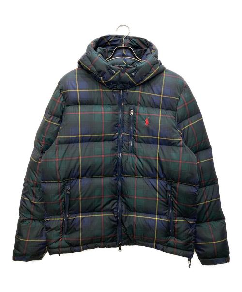 POLO RALPH LAUREN（ポロ・ラルフローレン）POLO RALPH LAUREN (ポロ・ラルフローレン) ブラックウォッチダウンジャケット グリーン サイズ:Lの古着・服飾アイテム