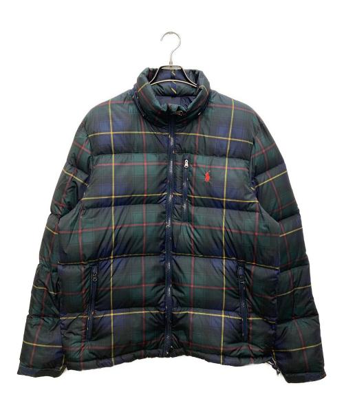 POLO RALPH LAUREN（ポロ・ラルフローレン）POLO RALPH LAUREN (ポロ・ラルフローレン) ブラックウォッチダウンジャケット グリーン サイズ:Lの古着・服飾アイテム