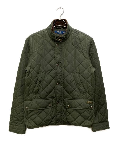 POLO RALPH LAUREN（ポロ・ラルフローレン）POLO RALPH LAUREN (ポロ・ラルフローレン) 襟コーデュロイ キルティングジャケット オリーブ サイズ:Mの古着・服飾アイテム
