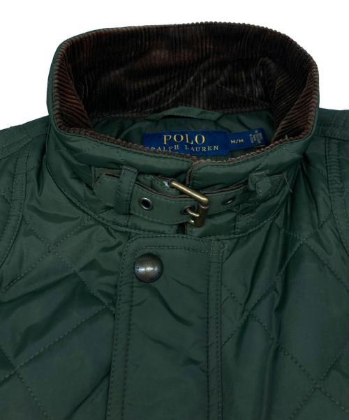POLO RALPH LAUREN（ポロ・ラルフローレン）POLO RALPH LAUREN (ポロ・ラルフローレン) 襟コーデュロイ キルティングジャケット オリーブ サイズ:Mの古着・服飾アイテム