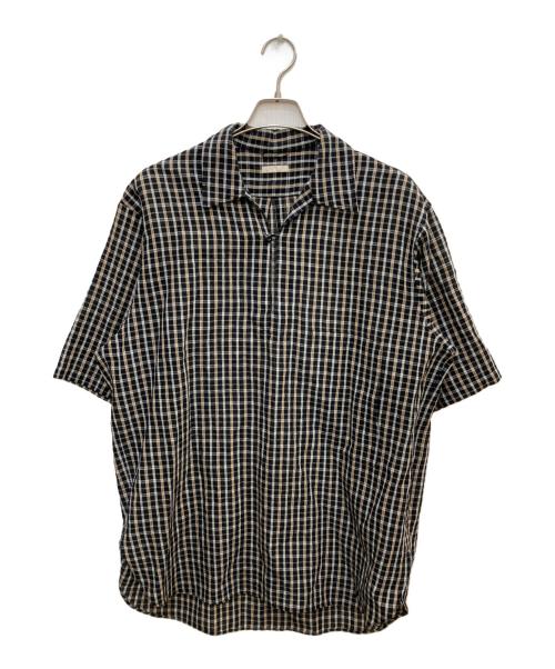 ULTERIOR（アルテリア）ULTERIOR (アルテリア) W/L CHECKED SKIPPER SHIRT ブラック サイズ:4の古着・服飾アイテム