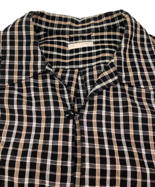 ULTERIOR（アルテリア）ULTERIOR (アルテリア) W/L CHECKED SKIPPER SHIRT ブラック サイズ:4の古着・服飾アイテム