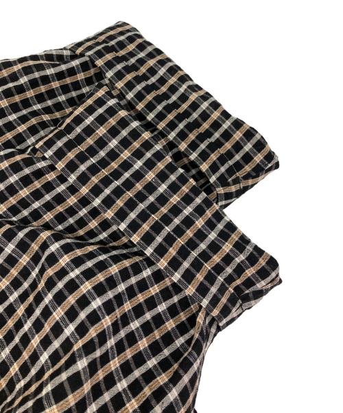 ULTERIOR（アルテリア）ULTERIOR (アルテリア) W/L CHECKED SKIPPER SHIRT ブラック サイズ:4の古着・服飾アイテム