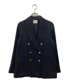 Demi-Luxe Beams（デミルクス ビームス）の古着「ドライギャバジン 6ボタン ダブルジャケット」｜ネイビー