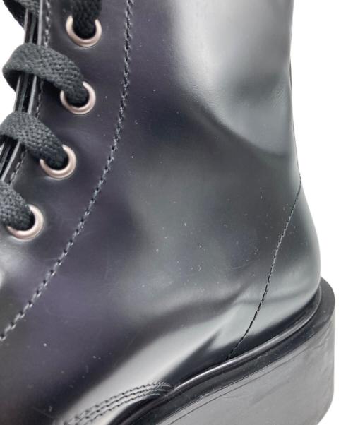 PRADA（プラダ）PRADA (プラダ) レースアップ・コンバットブーツ ブラック サイズ:71/2の古着・服飾アイテム