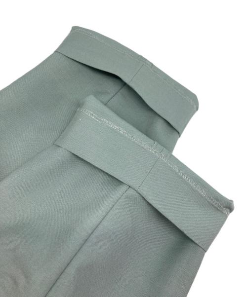 BLAMINK（ブラミンク）BLAMINK (ブラミンク) コットンモヘアウールタックテーパードパンツ ミント サイズ:36の古着・服飾アイテム