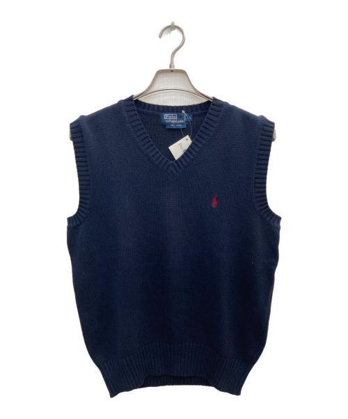 POLO RALPH LAUREN（ポロ・ラルフローレン）POLO RALPH LAUREN (ポロ・ラルフローレン) ニットベスト ネイビー サイズ:L 未使用品の古着・服飾アイテム