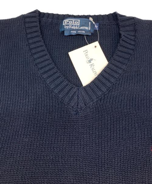 POLO RALPH LAUREN（ポロ・ラルフローレン）POLO RALPH LAUREN (ポロ・ラルフローレン) ニットベスト ネイビー サイズ:L 未使用品の古着・服飾アイテム