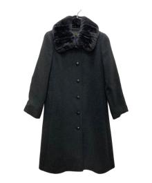 Leilian（レリアン）の古着「レッキスファー カシミヤ100％コート」｜グレー