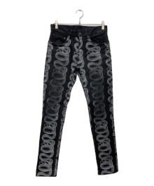 Hysteric Glamour（ヒステリックグラマー）の古着「SNAKE LOOP スキニーデニムパンツ」｜ブラック