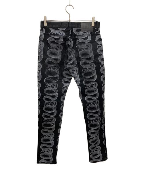 Hysteric Glamour（ヒステリックグラマー）Hysteric Glamour (ヒステリックグラマー) SNAKE LOOP スキニーデニムパンツ ブラック サイズ:28の古着・服飾アイテム