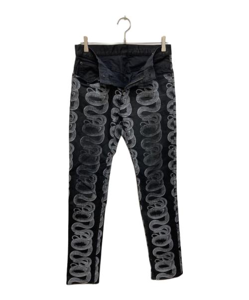 Hysteric Glamour（ヒステリックグラマー）Hysteric Glamour (ヒステリックグラマー) SNAKE LOOP スキニーデニムパンツ ブラック サイズ:28の古着・服飾アイテム