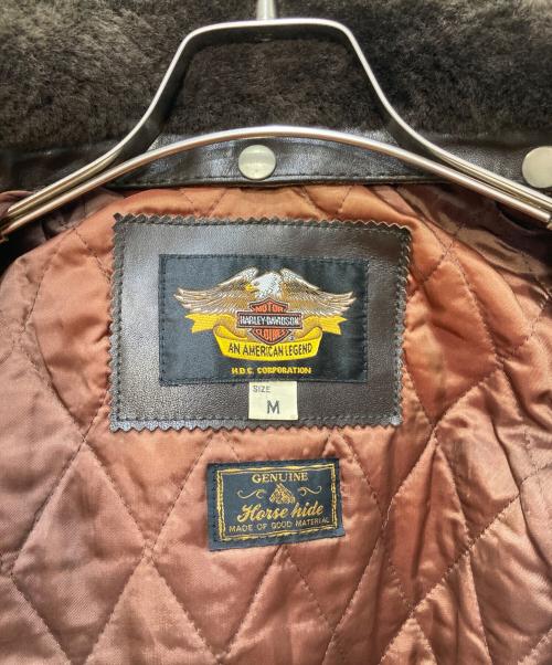 HARLEY-DAVIDSON（ハーレーダビッドソン）HARLEY-DAVIDSON (ハーレーダビッドソン) ホースハイドポリスマンジャケット ブラウン サイズ:Mの古着・服飾アイテム
