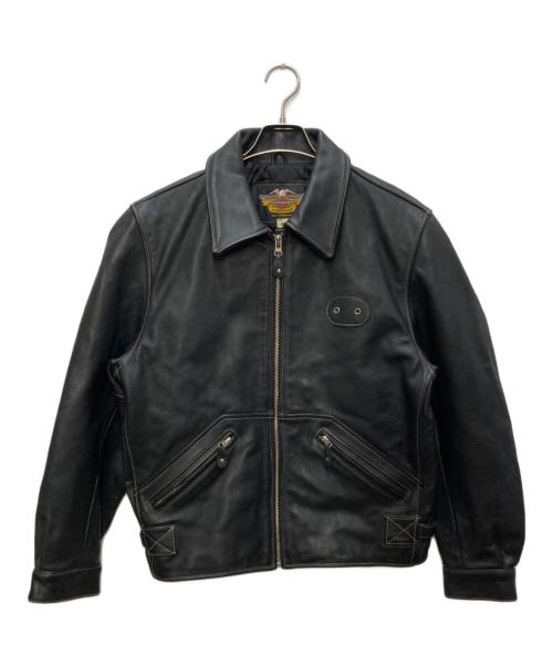 HARLEY-DAVIDSON（ハーレーダビッドソン）HARLEY-DAVIDSON (ハーレーダビッドソン) シングルライダースジャケット ブラック サイズ:Mの古着・服飾アイテム