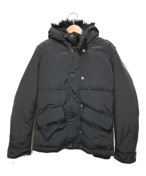 MONCLER（モンクレール）MONCLER (モンクレール) ラムレザーライナー付ダウンジャケット ブラック サイズ:１の古着・服飾アイテム