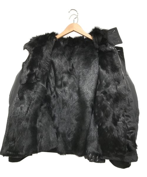 MONCLER（モンクレール）MONCLER (モンクレール) ラムレザーライナー付ダウンジャケット ブラック サイズ:１の古着・服飾アイテム