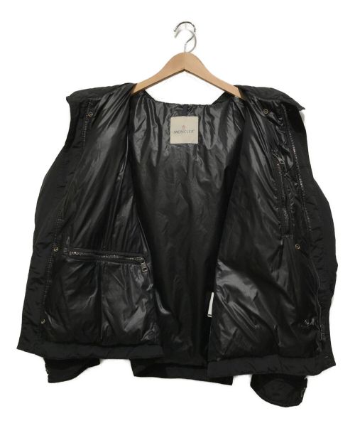 MONCLER（モンクレール）MONCLER (モンクレール) ラムレザーライナー付ダウンジャケット ブラック サイズ:１の古着・服飾アイテム