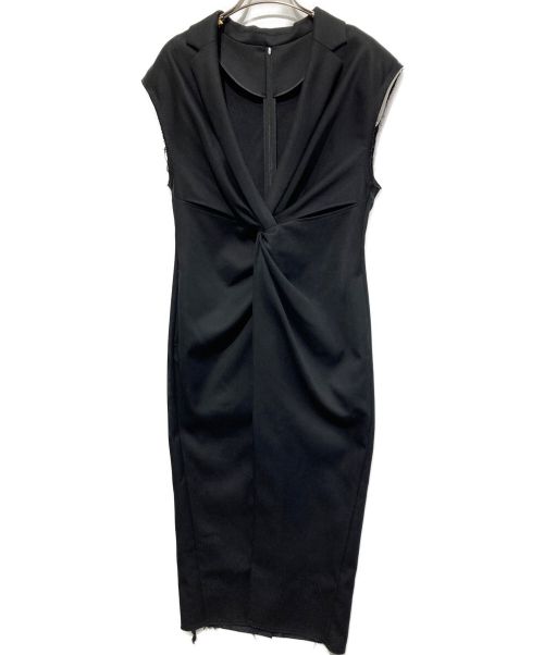 LE CIEL BLEU（ルシェルブルー）LE CIEL BLEU (ルシェルブルー) Twisted Tailored Dress ブラック サイズ:SIZE 36の古着・服飾アイテム