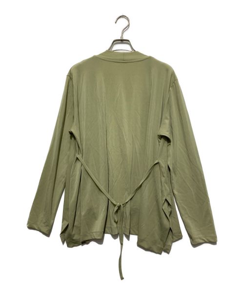 ISSEY MIYAKE（イッセイミヤケ）ISSEY MIYAKE (イッセイミヤケ) DRAPE JERSEYカーディガン オリーブ サイズ:SIZE 2の古着・服飾アイテム