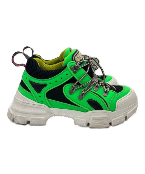 GUCCI（グッチ）GUCCI (グッチ) フラッシュトレックスニーカー グリーン サイズ:6 1/2の古着・服飾アイテム