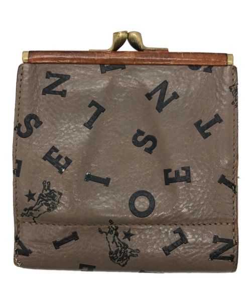 IL BISONTE（イル ビゾンテ）IL BISONTE (イル ビゾンテ) ランダムロゴレザーウォレットの古着・服飾アイテム