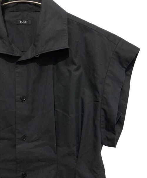 LOEFF（ロエフ）LOEFF (ロエフ) ブロードウィングシャツ ブラック サイズ:SIZE 0の古着・服飾アイテム