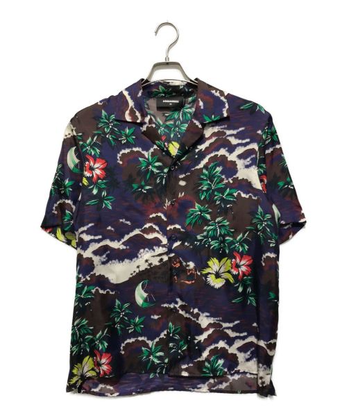 DSQUARED2（ディースクエアード）DSQUARED2 (ディースクエアード) アロハシャツ ブラウン サイズ:SIZE 44の古着・服飾アイテム