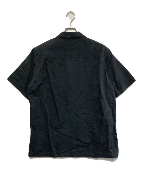 Ron Herman（ロンハーマン）Ron Herman (ロンハーマン) シアサッカーシャツ ブラック サイズ:Lの古着・服飾アイテム