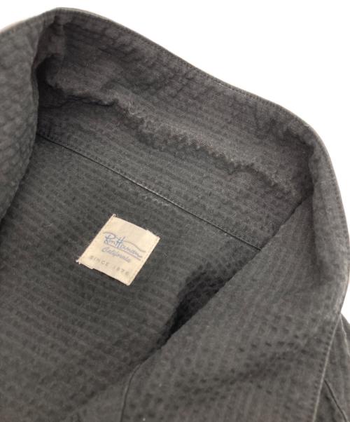 Ron Herman（ロンハーマン）Ron Herman (ロンハーマン) シアサッカーシャツ ブラック サイズ:Lの古着・服飾アイテム