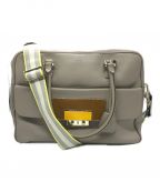 ANYA HINDMARCHアニヤ・ハインドマーチ）の古着「ハンドバッグ」｜グレー×イエロー