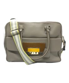 ANYA HINDMARCH（アニヤ・ハインドマーチ）の古着「ハンドバッグ」｜グレー×イエロー