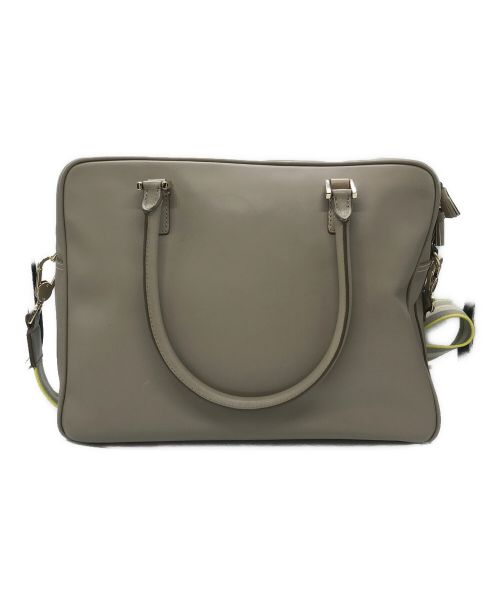 ANYA HINDMARCH（アニヤ・ハインドマーチ）ANYA HINDMARCH (アニヤハインドマーチ) ハンドバッグ グレー×イエローの古着・服飾アイテム