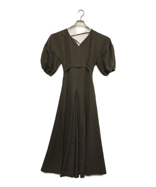 PUBLIC TOKYO（パブリックトウキョウ）PUBLIC TOKYO (パブリックトウキョウ) カーブネックワンピース ブラウン サイズ:Fの古着・服飾アイテム