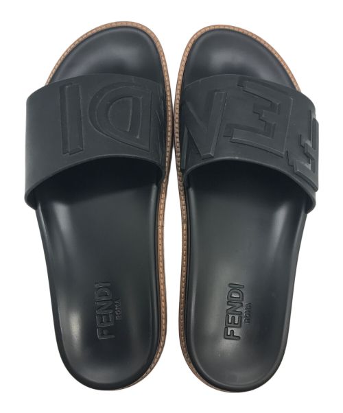 FENDI（フェンディ）FENDI (フェンディ) Rubber Slides（ラバースライド） ブラック サイズ:10の古着・服飾アイテム