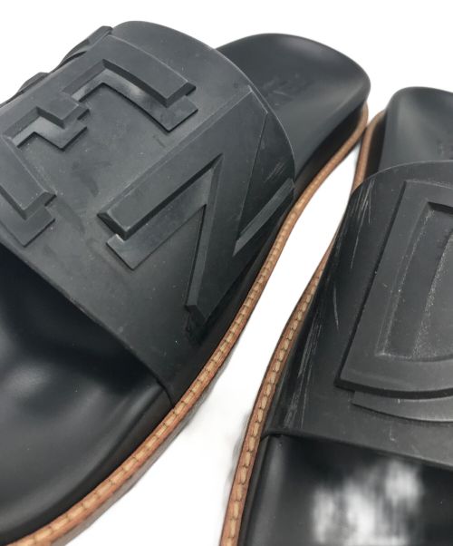 FENDI（フェンディ）FENDI (フェンディ) Rubber Slides（ラバースライド） ブラック サイズ:10の古着・服飾アイテム
