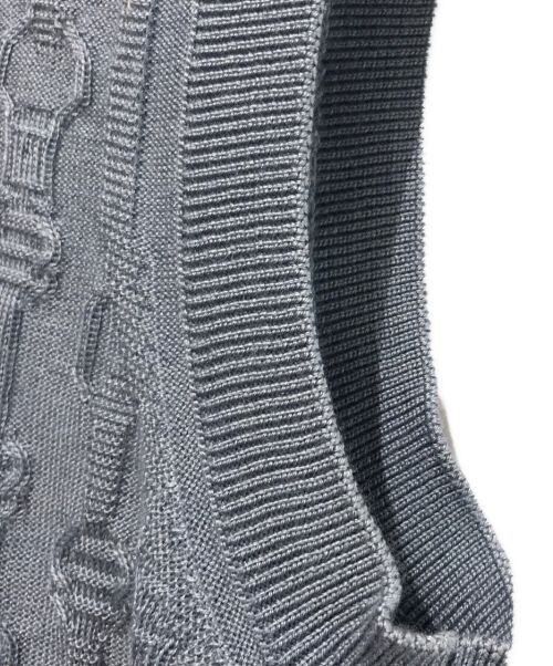 HERMES（エルメス）HERMES (エルメス) ノースリーブニット スカイブルー サイズ:36の古着・服飾アイテム