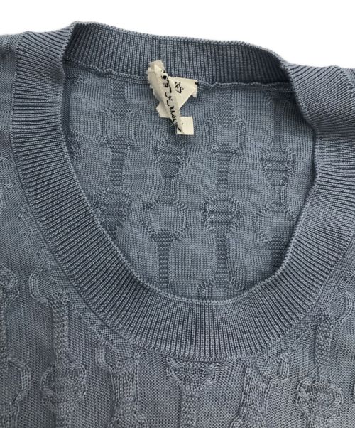 HERMES（エルメス）HERMES (エルメス) ノースリーブニット スカイブルー サイズ:36の古着・服飾アイテム