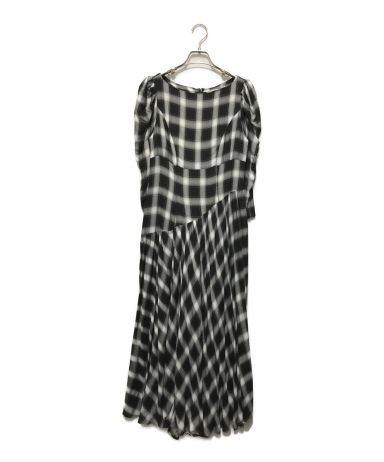 ワンピース Herlipto Roanne Over Check Dress S herlipto Roanne Over Check Dress 美品* Her lip to Deep V Back Long