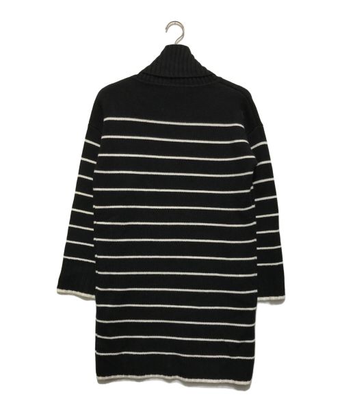 HER LIP TO（ハーリップトゥ）HER LIP TO (ハーリップトゥ) Striped Turtleneck Mini Knit Dress ブラック サイズ:Mの古着・服飾アイテム
