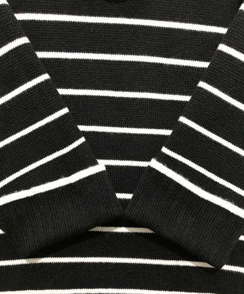 HER LIP TO（ハーリップトゥ）HER LIP TO (ハーリップトゥ) Striped Turtleneck Mini Knit Dress ブラック サイズ:Mの古着・服飾アイテム