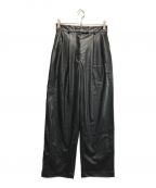 HER LIP TOハーリップトゥ）の古着「Vegan Leather Tapered Pants」｜ブラック