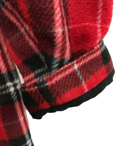 LEGENDA（レジェンダ）LEGENDA (レジェンダ) 起毛チェックルーズシルエットチェスターコート レッド サイズ:Mの古着・服飾アイテム