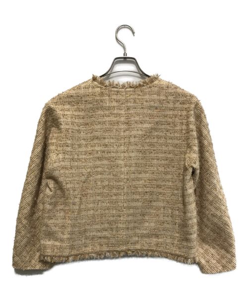 DRESSTERIOR（ドレステリア）DRESSTERIOR (ドレステリア) ツィードフリンジジャケット ベージュ サイズ:36 未使用品の古着・服飾アイテム