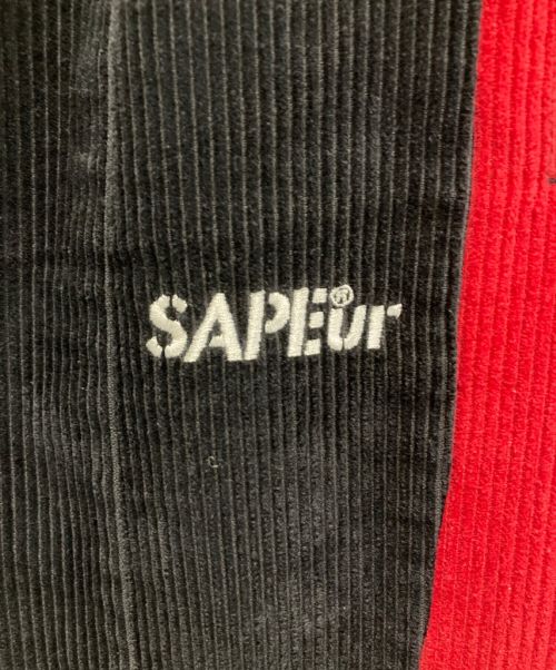 SAPEur（サプール）SAPEur (サプール) CORDUROY PANTS ブラック×レッド サイズ:SIZEXLの古着・服飾アイテム