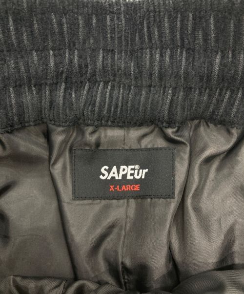 SAPEur（サプール）SAPEur (サプール) CORDUROY PANTS ブラック×レッド サイズ:SIZEXLの古着・服飾アイテム