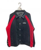 SAPEurサプール）の古着「Corduroy Track Coach Jacket」｜ブラック×レッド