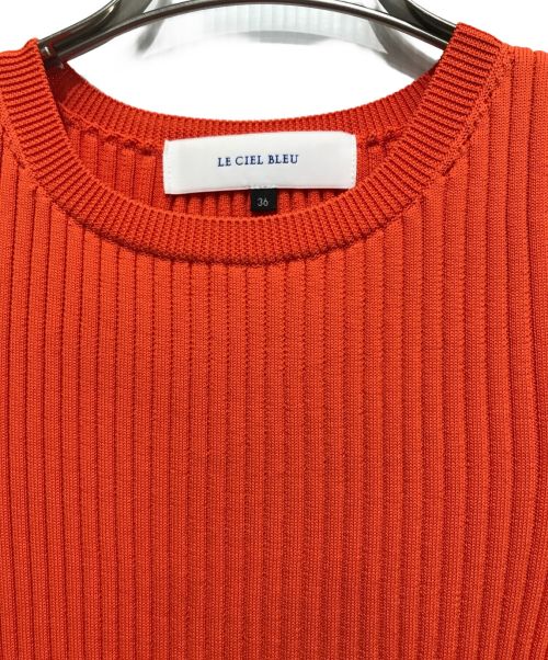 LE CIEL BLEU（ルシェルブルー）LE CIEL BLEU (ルシェルブルー) コクーンニットドレス オレンジ サイズ:36の古着・服飾アイテム