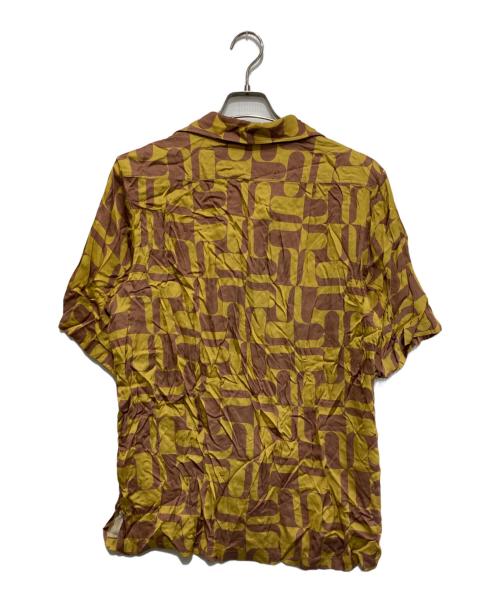 WALES BONNER（ウェールズボナー）WALES BONNER (ウェールズボナー) オープンカラーシャツ イエロー×ブラウン サイズ:50の古着・服飾アイテム