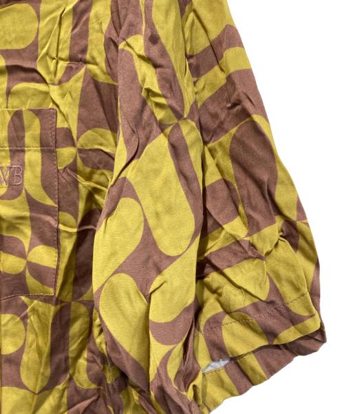 WALES BONNER（ウェールズボナー）WALES BONNER (ウェールズボナー) オープンカラーシャツ イエロー×ブラウン サイズ:50の古着・服飾アイテム